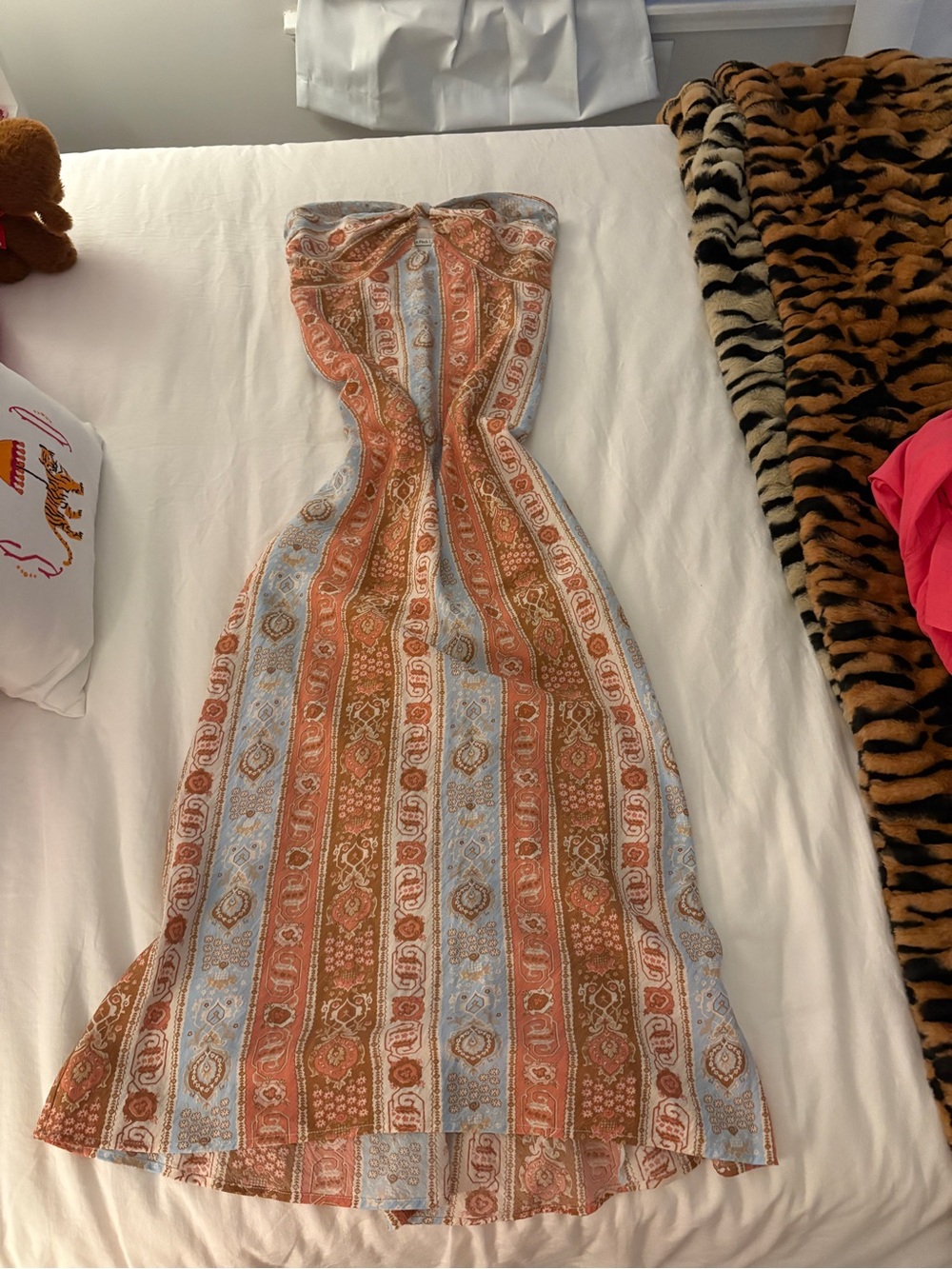 Abercrombie strapless pattern maxi dress